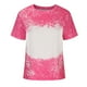 thumbnail image 5 of ICHUANYI Clearance Women's Summer Slim Loose Tiedye Crew Neck Short Sleeve T-Shirt(Hot Pink, XXL) ICHUANYI WER2023081014273, 5 of 5