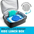 thumbnail image 2 of Fit + Fresh Charm Insulated Lunch Bag For Kids, Boys+Girls With Shoe Charm Slots, Black, 2 of 6