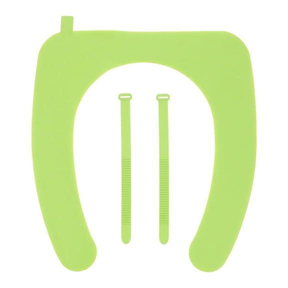 Silicone Toilet Seat Cushion Soft Warm Washable Reusable for Home Bathroom Green