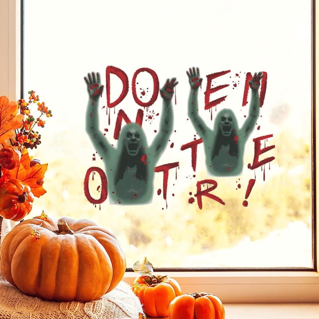 Adhesivos de pared Halloween Scary Ghost Do Not Enter (PVC, 29 x 38 cm)