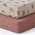 thumbnail image 1 of Sábanas de muselina para cuna Blissful Diary para niñas y niños de 52 x 28 pulgadas, paquete de 2, 1 of 7