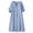 Light Blue, variant on Womens Button down Dress Linen Maxi Dress 2026 Summer Solid Color Short Sleeve V Neck Breathable Regular Fit Dress Women with Pockets Basic for Business and Casual S-2XL