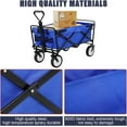 thumbnail image 3 of XF XINFENG Collapsible Folding Wagon Heavy Duty Utility Outdoor Cart Outdoor Beach Wagon Garden Cart with Large Capacity for Garden Sports Shopping,Blue, 3 of 7
