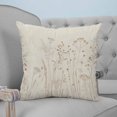 thumbnail image 4 of 18x18 Pillow Covers Set of 2, Spring Floral Throw Pillow Covers Decorative Couch Cushion Case, Modern Abstract Art Pastoral Microfiber Square Pillowcases for Bedroom Car Living Room, 4 of 7