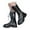 Black, variant on Cozy & Cute Girls' Winter Boots, Warm Lined Ankle High Top Lace Up Casual Sneakers for Toddler Youth Kids Outdoor Fun