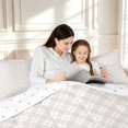thumbnail image 4 of Manfei Geometric Check Twin Comforter Sets,Classic Plaid Bedding Set,Beige Gray,Reversible,2-Piece,1 Comforter and 1 Pillowcase,2-Piece,1 Comforter and 1 Pillowcase, 4 of 7