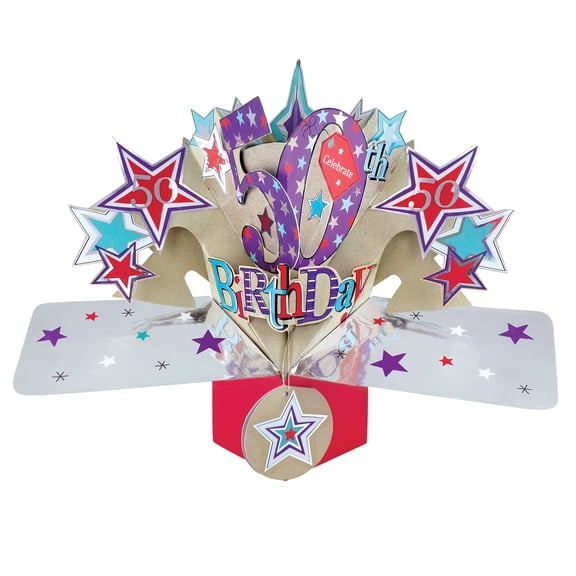 Pop-Up Greeting Card – 50th Birthday (Milestone Birthday)