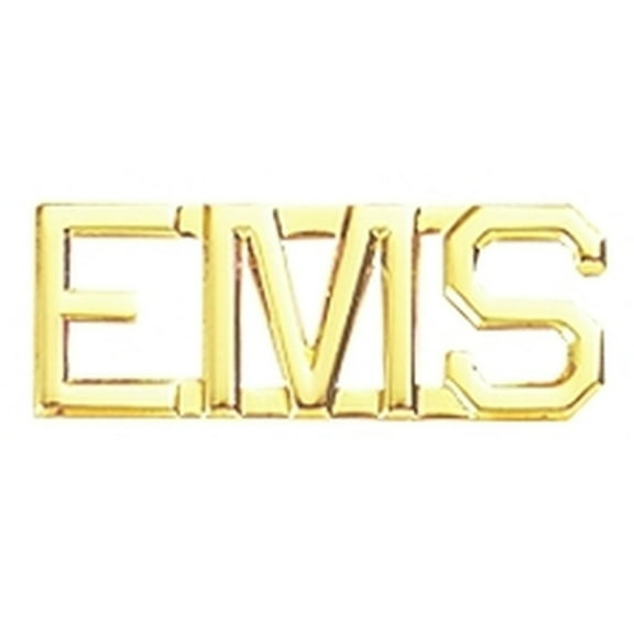 Hero's Pride EMS Die Struck Letters – Gold Finish – 3/8" – Pair