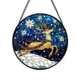 thumbnail image 2 of Fmbmuo Christmas Round Window Hanging , Vintage Durable Suncatcher Decor , For Xmas Tree Wreath Window Holiday Decor, 2 of 7