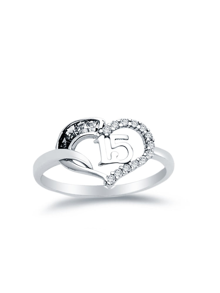 Cubic Zirconia Key to my Heart Promise .925 Sterling Silver Ring Sizes 4-9 