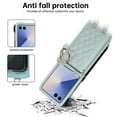 thumbnail image 3 of Allytechgroup Wallet Case for Samsung Galaxy Z Flip 6 with Shoulder Strap/Card Slot/Cash Pocket/Metal Ring Grip Kickstand Magnetic Closure PU Leather Shockproof TPU Bumper Non-Slip Stand Cover, Blue, 3 of 10