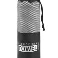thumbnail image 2 of Toalla de playa Toalla de bolsillo suave Tamaño grande para deporte Senderismo Camping (Gris), 2 of 6
