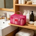 thumbnail image 4 of Mesh Travel Toiletry Bag,Large Capacity Cosmetic Organizer With Handle,Breathable Polyester Construction,Clear Visibility Open Mesh Design,Lightweight Portable Pouch,Home And Travel Storage, 4 of 6