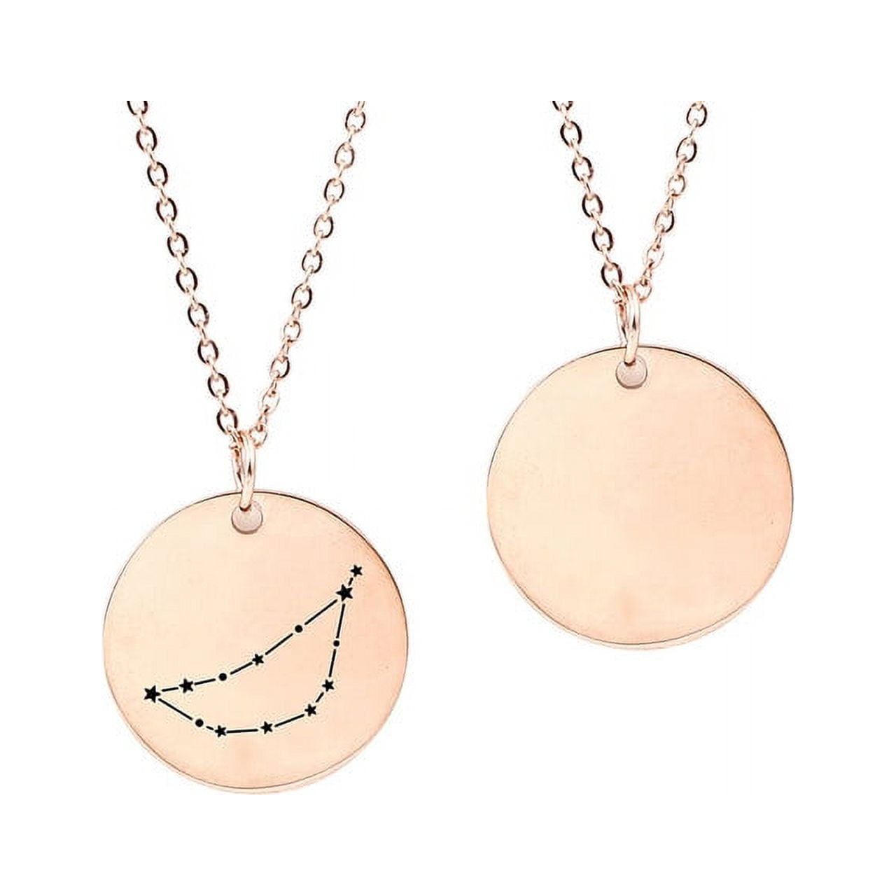Zodiac Jewelry - Horoscope Constellation Necklace - Zodiac Birthday Gift with Back Can Engraved Name - Zodiac Gift for Girl