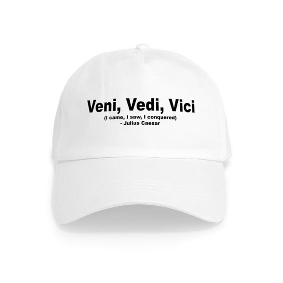CafePress - Veni Vedi Vici Caesar Quote Cap - Adjustable 100% Brushed Unisex Casual Cotton Baseball Cap, Beige, 1