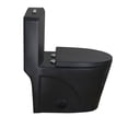 thumbnail image 4 of WinZo WZ5040B Elongated One Piece Toilet with Comfortable Seat Height Soft Closing Seat Modern Bathroom Matte Black, 4 of 7