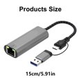 thumbnail image 2 of USB And Type C To 1000M RJ45 Gigabit Ethernet Adapter 1000Mbps Fast Speed Networking Connection Card Widely Used, 2 of 4