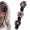 D, variant on Barrettes Braided Hair Clips Five Petal Lace and Hair Accessories for Women with Stylish Back Head Design