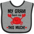 thumbnail image 3 of Inktastic My Gram Loves Me Grandchild Boys or Girls Baby Bib, 3 of 4