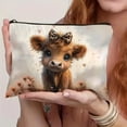 thumbnail image 2 of Shipiny Highlands Cow Storage Bag Travel Toiletry Bag with Anti-slip Chain, Portable Cosmetic Wash Bag for Holiday Gifts and Outdoor Camping Use, A, 2 of 7