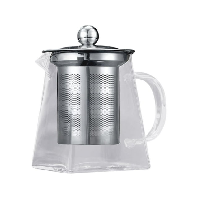 veasfak Heat Resistant Glass with Teapot Kettle Portable Water Kettle for 350ml