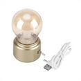 thumbnail image 1 of VIFER Bulb Lamp Creative Retro LED Night Light USB Rechargeable Bedside Desk Bulb Lamp(Gold), 1 of 8