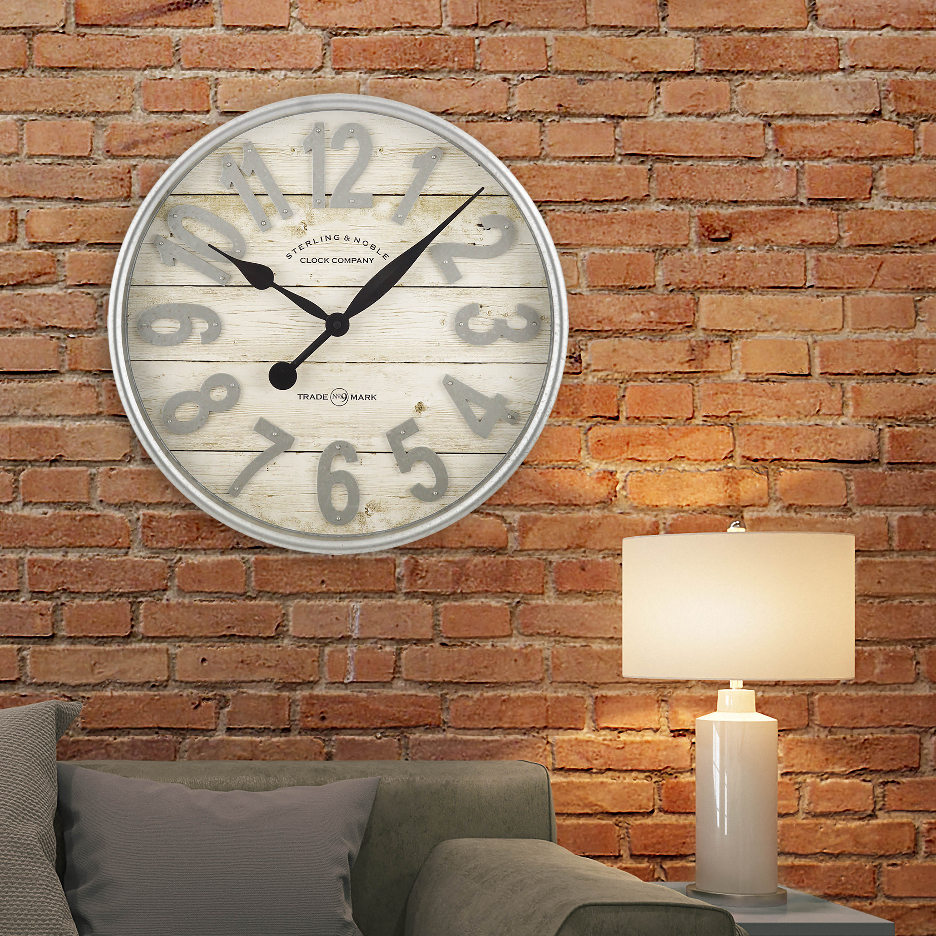 Better Homes & Gardens 20-Inch Farmhouse Analog Wall Clock photo 2