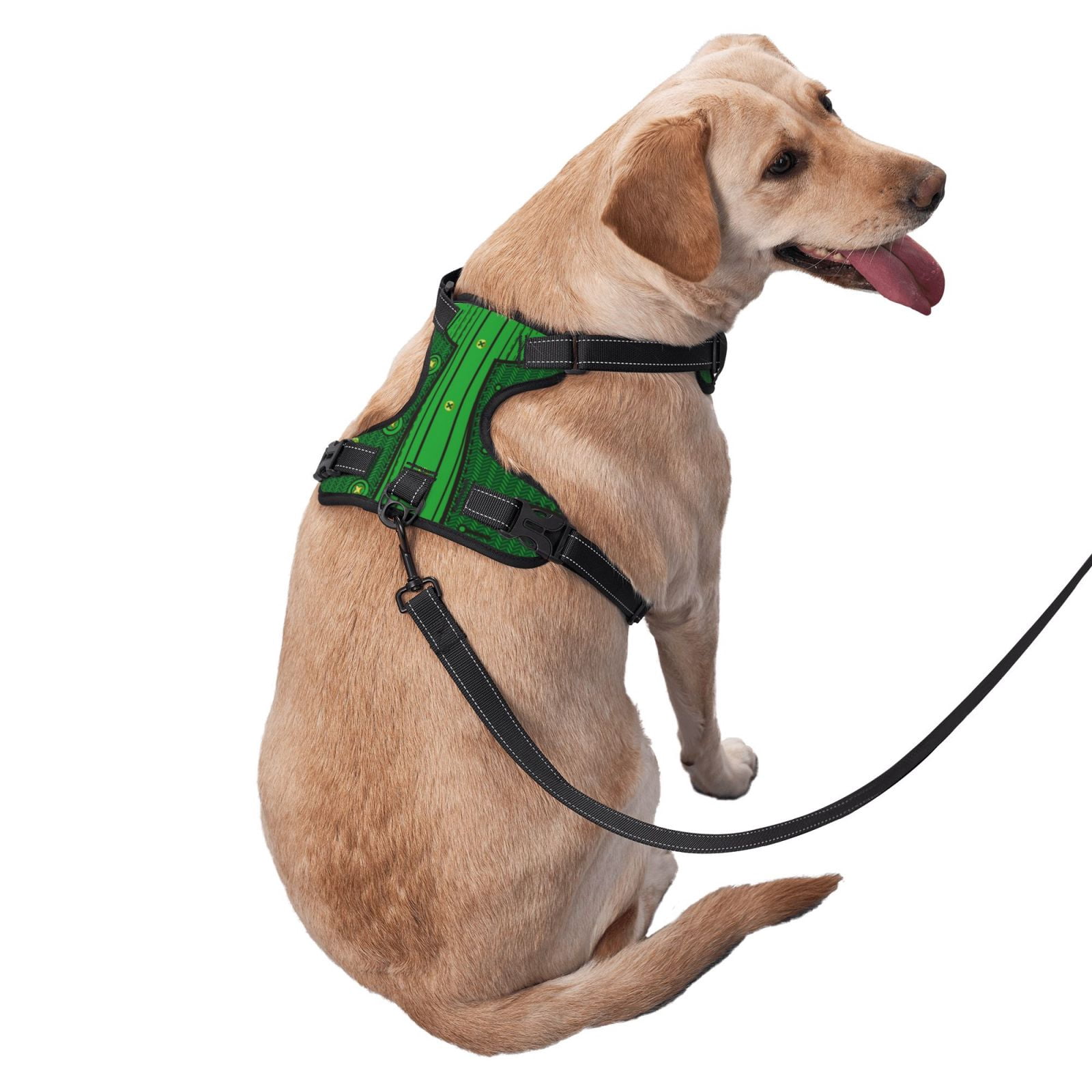 Fuzoiu St Patrick's day Print Reflective Dog Harness,Adjustable, Breathable Pet Vest,Dog Harness No Pull,No Choke Pet Vest for Small, Medium, and Large Dogs-Small