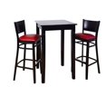 thumbnail image 1 of Beechwood Mountain 3 Piece Solid Wood Hendrix Pub Set in Black, 1 of 1