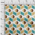 thumbnail image 2 of oneOone Cotton Cambric Turquoise Blue Fabric Geometric Sewing Fabric By The Yard Printed Diy Clothing Sewing Supplies 56 Inch Wide, 2 of 4