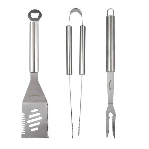 Jim Beam 3 Piece Grilling, BBQ and Outdoor Cooking Tool Set