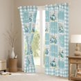 thumbnail image 3 of Manfei Harvest Pumpkin Child Black Out Curtains, Rustic Blue Pumpkin Curtains Pack of 2 (42x63 Each), Vintage Buffalo Plaid Bedroom Curtains, Curtains and Drapes Room Decor, 3 of 6