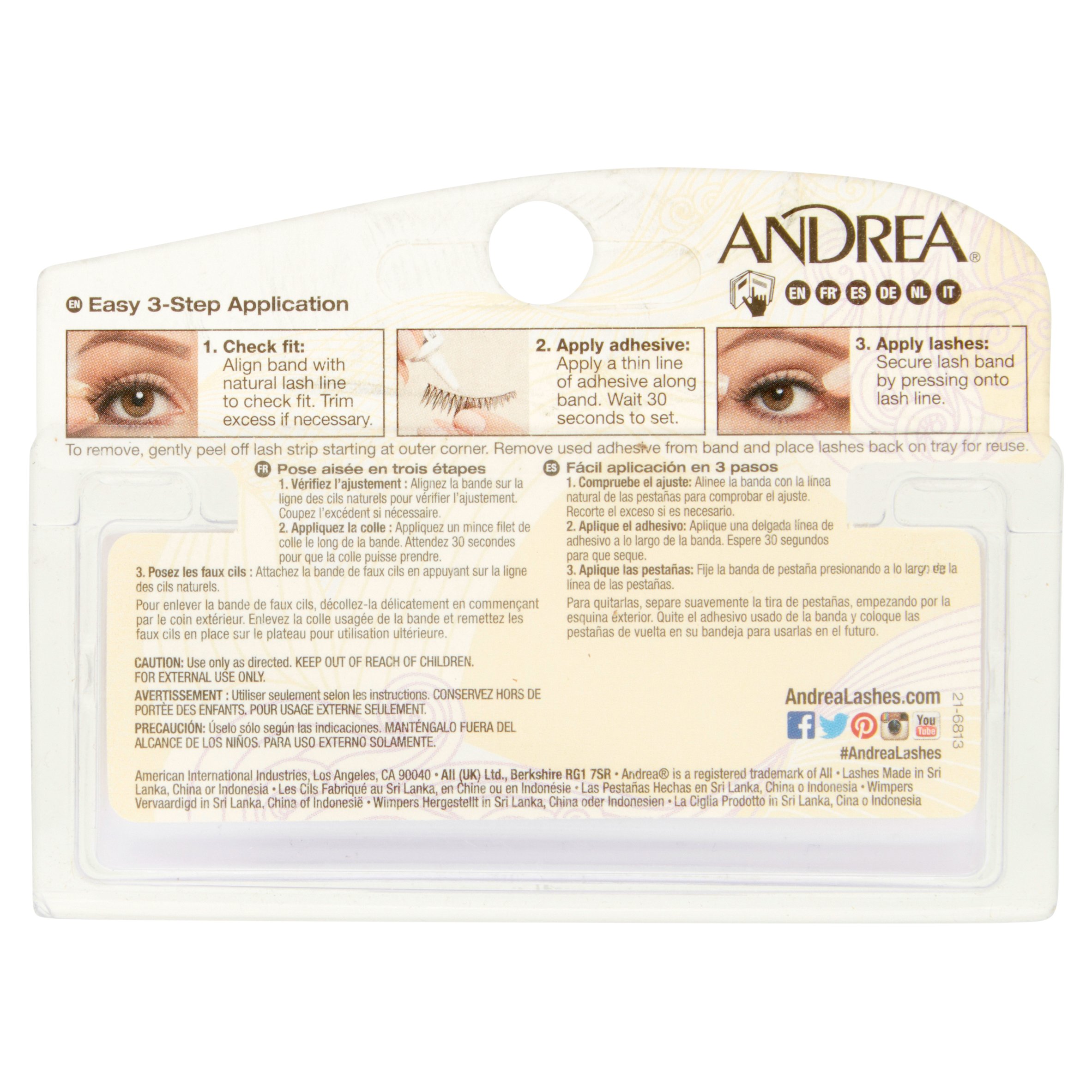 Andrea Strip Eyelashes, 33 Black, 1 pr - image 4 of 5