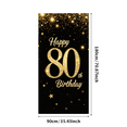 thumbnail image 3 of Elegant Gold 80th Birthday Banner Celebration Backdrop Party Decoration Photography Props Festive Event Supplies Birthday Party Decor Decors, 3 of 8