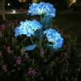 thumbnail image 3 of 3 cabezas Hortensia Luz de tierra Bendable LED Solar Path Yard Lights para patio, 3 of 9