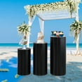thumbnail image 6 of GUOOL 3Pcs Cylinder Plinth Stand Covers Plinth Stand Pillar Covers Cylinder Pedestal Covers for Birthday Party Thanksgiving Wedding black, 6 of 9