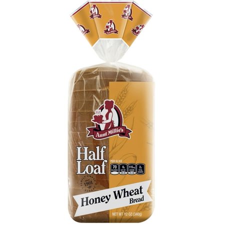 Aunt Millie's Half Loaf Honey Wheat Bread, 12oz