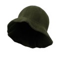 thumbnail image 3 of WITHMOONS Wool Winter Short Brim Womens Solid Bowler Fedora Hat SLB1245 (Green), 3 of 5