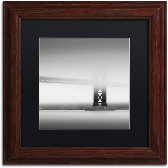 Trademark Fine Art "Golden Gate" Canvas Art by Dave MacVicar, Black Matte, Wood Frame