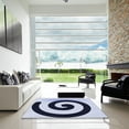thumbnail image 7 of Ahgly Company Machine Washable Indoor Round Transitional Heavenly Blue Area Rugs, 6' Round, 7 of 7