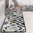 thumbnail image 2 of Kitchen Rugs Sets Of 2,Pioneer Flower Floral Print Pattern Anti Fatigue Kitchen Mat Rugs Non Slip Washable,Decorative Kitchen Floor Mats for Kitchen,Sink,Laundry,17"x47"+17"x47", 2 of 5