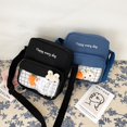 thumbnail image 2 of 3-color Children's Diagonal Small School Bag Plush Doll Canvas Bag Shoulder Messenger Bag Female Bag Trendy Fashion heqiyong LED, 2 of 2