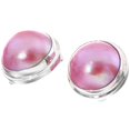 thumbnail image 2 of 925 Sterling Silver Pink Mabe Cultured Pearl Clip-On Earrings, 2 of 3