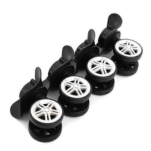 4 Pieces Universal Replacement Luggage Suitcase Wheels Repair Parts Swivel Wheel Black Casters For Travel Box Trolley Suitcase Accessory125.5cm