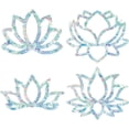 thumbnail image 2 of 16 Sheets Lotus Anti-Collision Rainbow Window Glass Clings Flower Static Window Decal Non Adhesive Vinyl Film Home Decorations for Sliding Doors Windows Prevent Stop Birds Dogs Strikes, 2 of 8