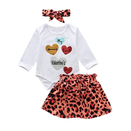 

Farrubbyine8 Newborn Baby Girl Kids Clothes Long Sleeve Romper Tops Skirt Pants