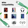 thumbnail image 3 of 6ft USB-C to USB-C 60W Fast Charging Cable Cloth Braided,Green, 3 of 7
