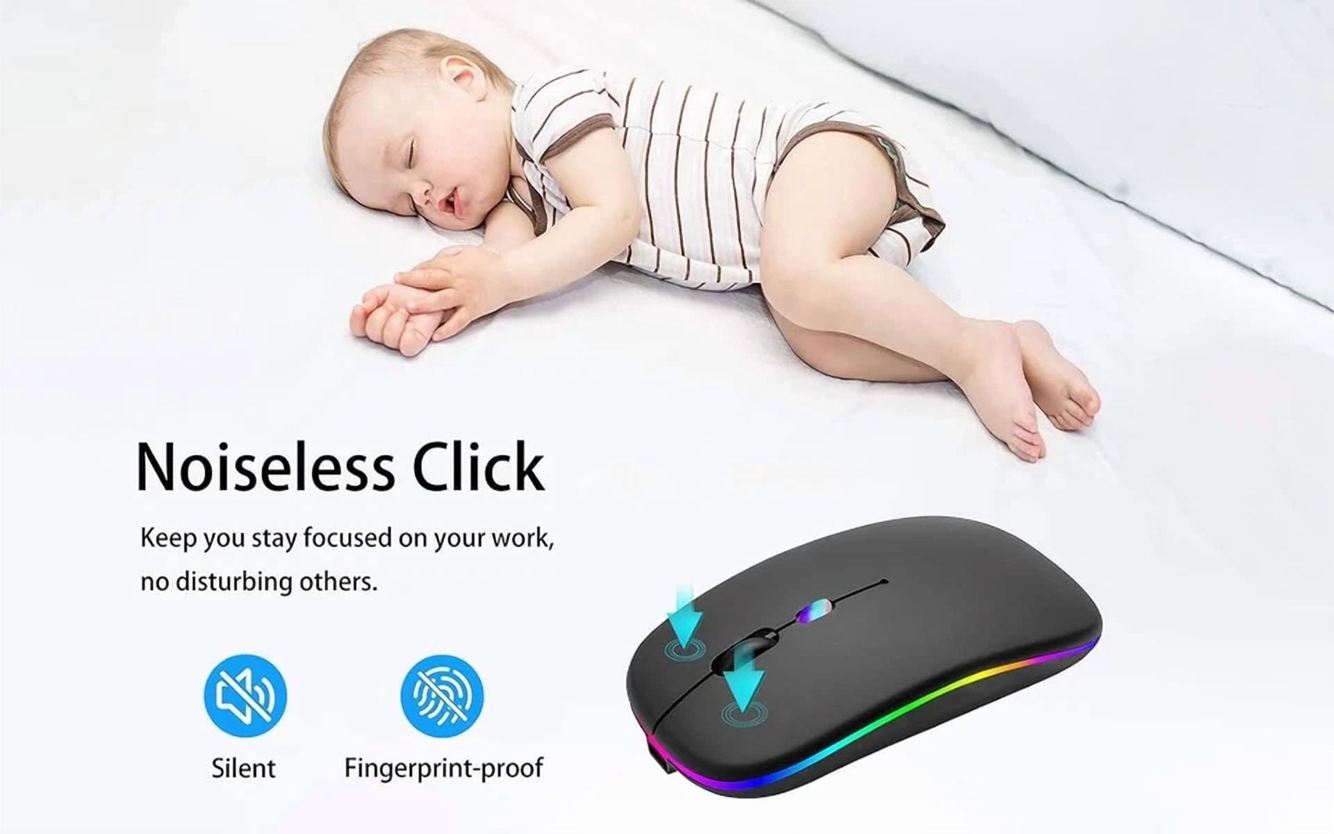BUTTERFLY- Wireless Bluetooth Mouse Rechargeable Laptop Mice With Led Use Portable(Bt5.2 An