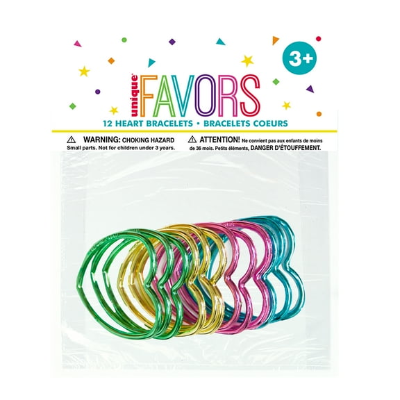 Unique Industries Assorted Colors Solid Print Birthday Party Favors, 12 Count
