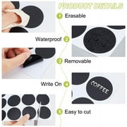 360Pcs Chalkboard Labels Round Blackboard Labels Stickers PVC Waterproof Reusable Erasable Blank Stickers Peel and Stick for DIY Pantry Jar Canisters Office Home Kitchen